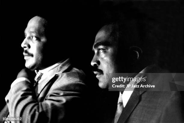 American jazz pianist Bud Powell and American jazz singer Jimmy Witherspoon, probably Copenhagen July 1963.