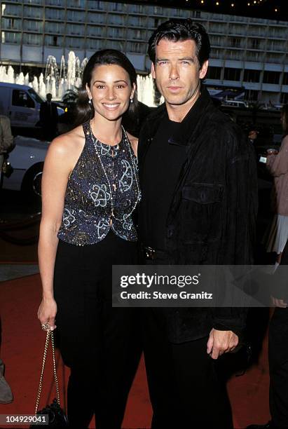 Keely Shaye Smith & Pierce Brosnan during "Desperado" Premiere at Loews Cineplex Century Plaza in Los Angeles, California, United States.