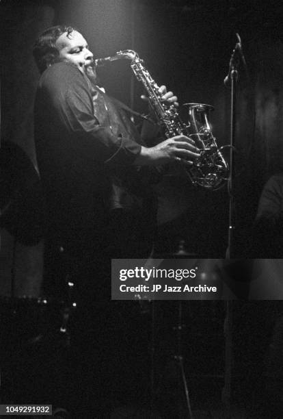 American jazz saxophonist Jackie McLean performing at Jazzhus Montmartre, Copenhagen, Denmark, 1973.