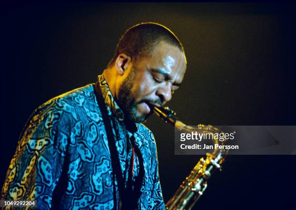 American jazz/funk saxophonist Grover Washington performing at North Sea Jazz Festival, The Hague, Netherlands, 1992.
