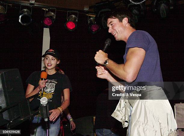 Estella Warren & Jerry O'Connell during GQ Lounge Karaoke Night at GQ Lounge in Los Angeles, California, United States.