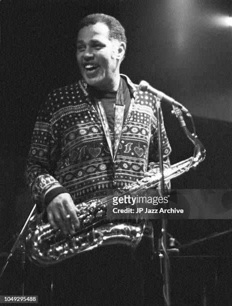 American jazz saxophonist Dexter Gordon performing in Copenhagen, Denmark, 1972.
