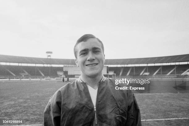 English footballer Ron Harris of Chelsea pictured prior to playing for the England national under-18 football team in the final of the 1963 UEFA...