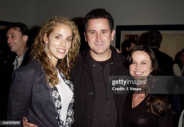 Elizabeth Berkley, Anthony LaPaglia & Gia Carides during Greg Lauren Art Opening - Los Angeles at Bergamot Station - BGH Gallery in Santa Monica,...