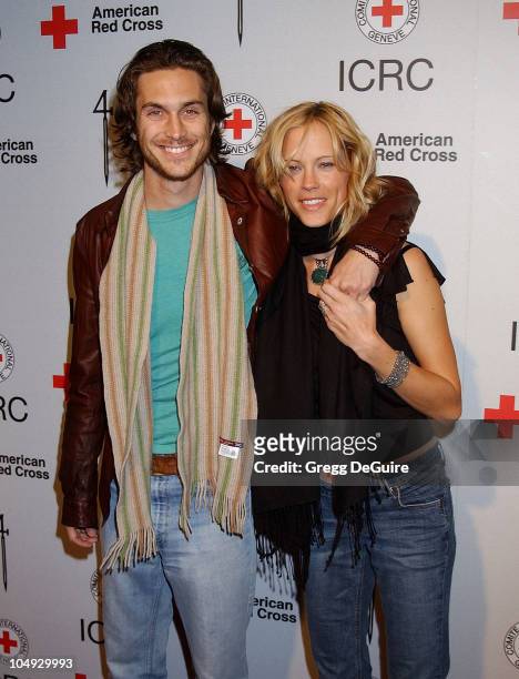 Oliver Hudson & Erinn Bartlett during Michel Comte's Benefit and Auction for People and Places With No Name - Arrivals at Ace Gallery in Los Angeles,...