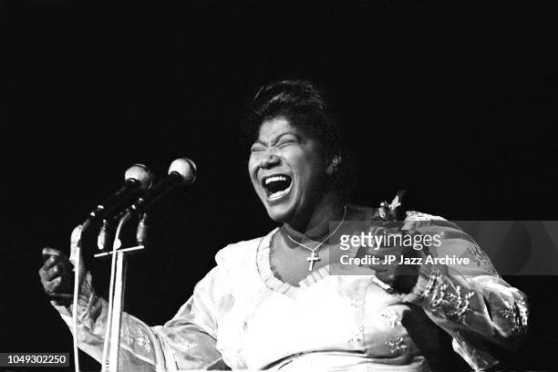 American gospel singer Mahalia Jackson, Copenhagen, Denmark, April 1961.