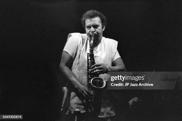 American jazz saxophonist Jackie McLean performing at Jazzhus Montmartre, Copenhagen, Denmark, 1974.