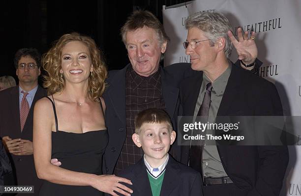 Diane Lane, director Adrian Lyne, Erik Per Sullivan and Richard Gere