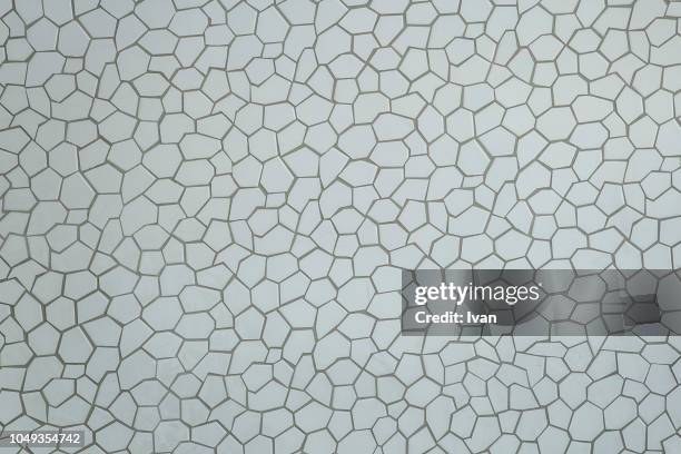 full frame of texture, gray mosaic wall - australian capital territory 個照片及圖片檔