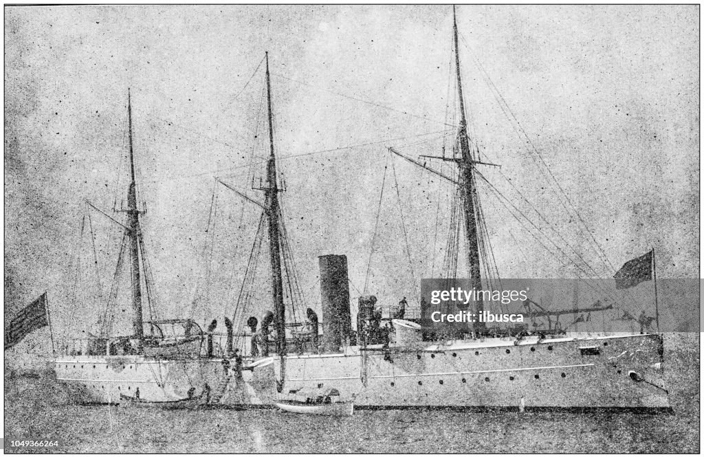 Antique photograph: US "Yorktown"