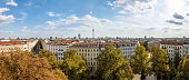 olorful Berlin cityscape seen from tower of the zionskirche