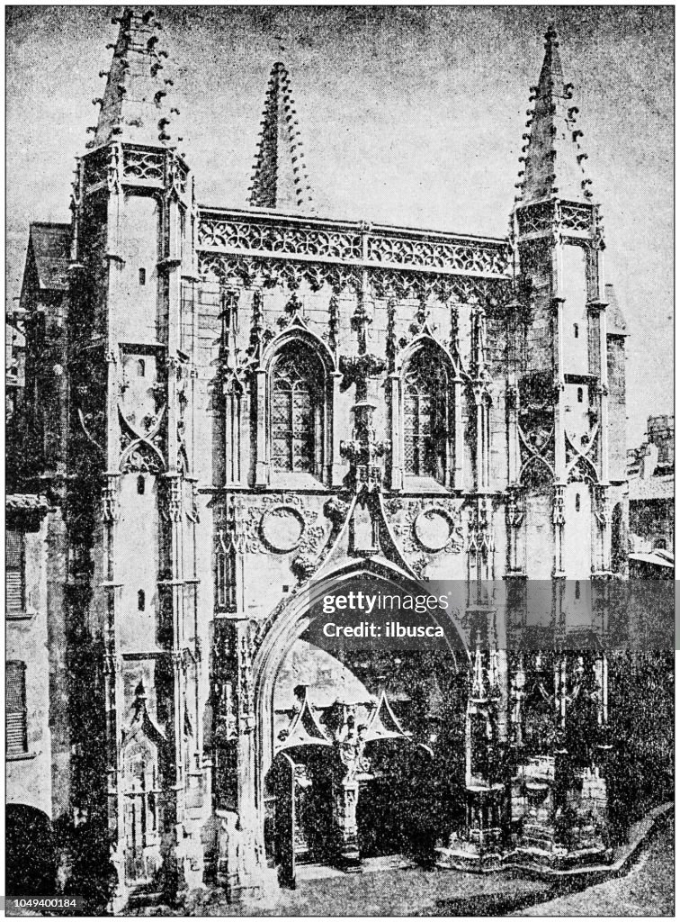 Antique photograph: St Peter's Church, Avignon, France