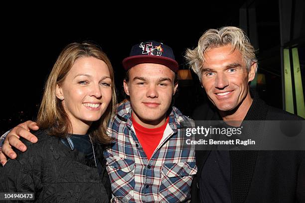 Ann Dekeyser, Yannick Dekesyser and Bobby Bobby Dekesyer attend Dedon Celebrates New York Hosted By Bruce Weber And Bobby Dekesyer at Nouvel Chelsea...