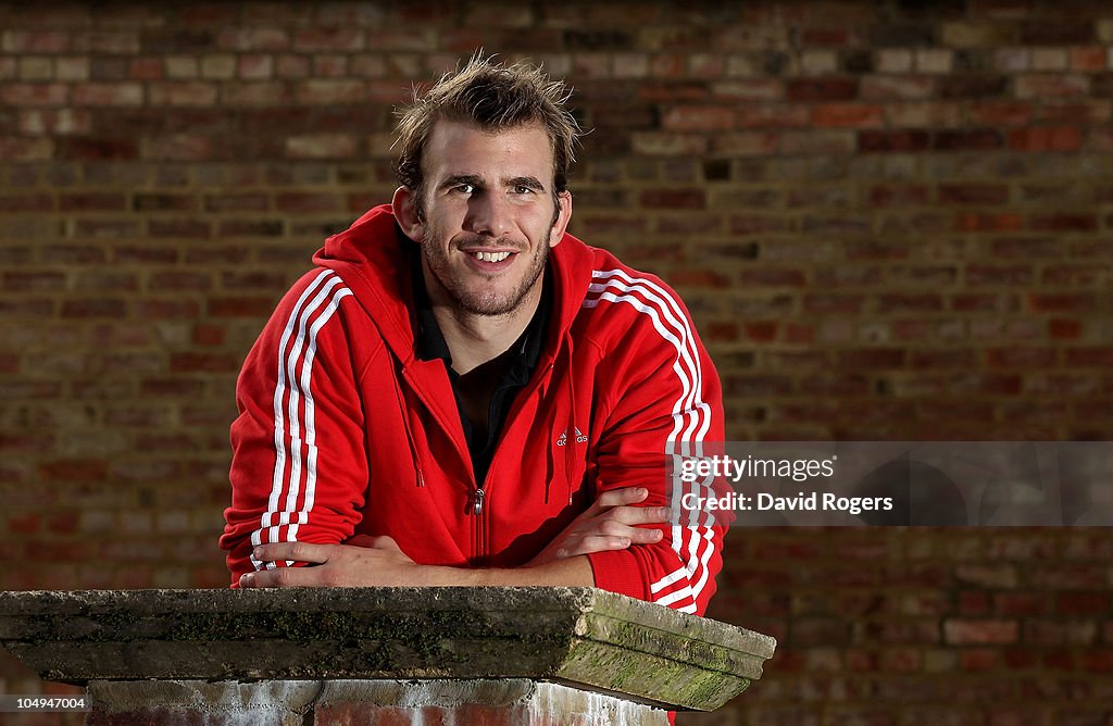 Tom Croft Tom Croft, the Leicester and England flank forward poses during a ...
