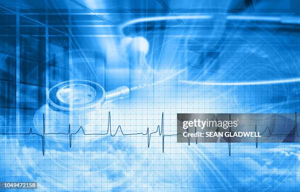 medical backdrop - pulse trace stockfoto's en -beelden