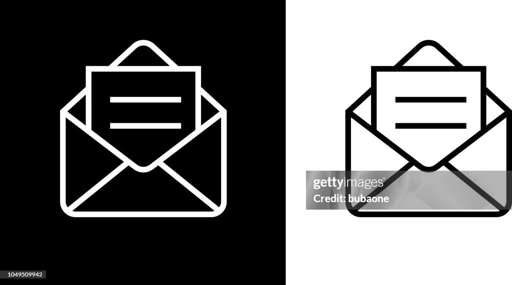 Pictogram van de envelop open E-mail
