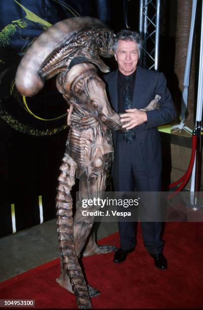 Tom Skerritt with Alien during 20th Anniversary of the movie "Alien" at Egyptian Theater in Hollywood, California, United States.