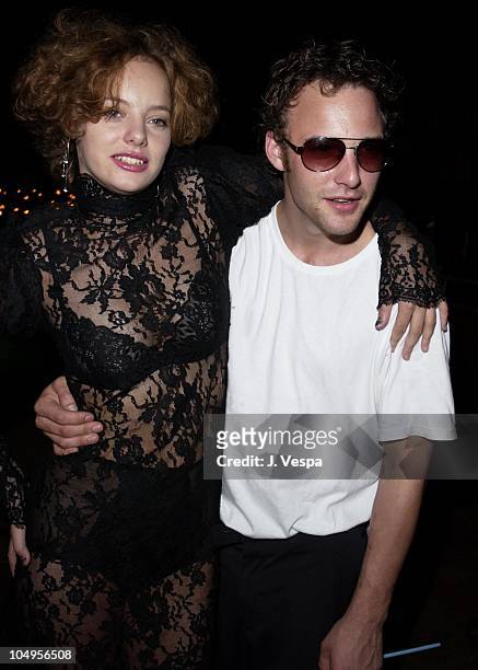Bijou Phillips and Brad Renfro during Venice 2001 - "Bully" Party at Pachuka in Venice Lido, Italy.