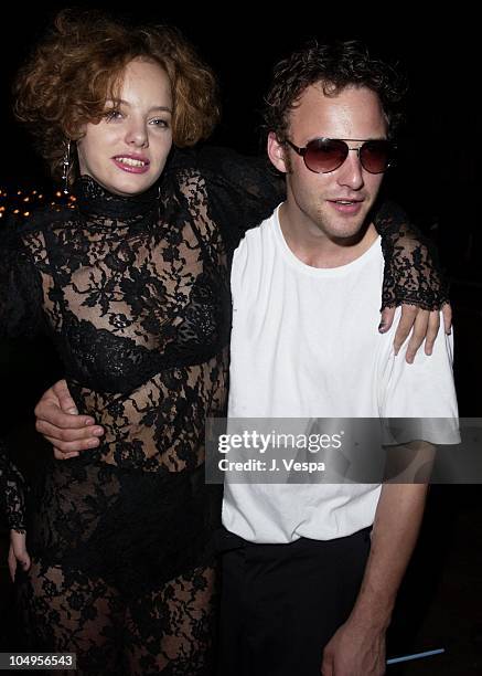 Bijou Phillips and Brad Renfro during Venice 2001 - "Bully" Party at Pachuka in Venice Lido, Italy.