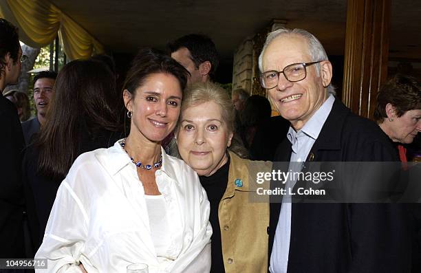 Julie Taymor,Marilyn Bergman & Alan Bergman during SCL Honors OSCAR Nominated Music at Private Residence in Beverly Hills, California, United States.