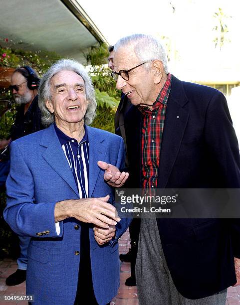 Arthur Hiller & Walter Mirisch during SCL Honors OSCAR Nominated Music at Private Residence in Beverly Hills, California, United States.