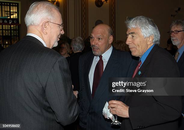 August Wilson greets patrons at the Los Angeles Public Library Awards.