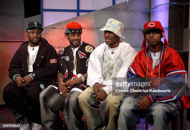 Cam'ron and the Diplomats during Cam'ron and The Diplomats Stop by MTV2 Hip Hop at MTV Studios Times Square in New York City, New York, United States.