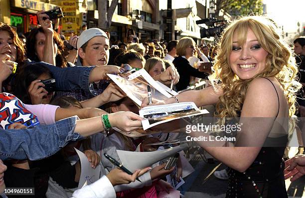 Hilary Duff during The Lizzie McGuire Movie - Premiere at The El Capitan Theater in Hollywood, California, United States.
