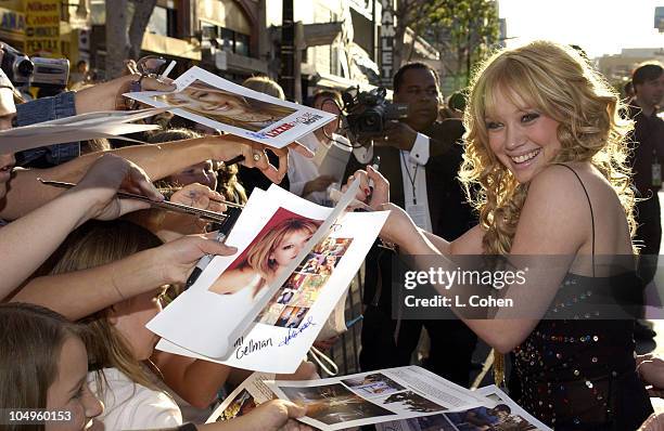 Hilary Duff during The Lizzie McGuire Movie - Premiere at The El Capitan Theater in Hollywood, California, United States.