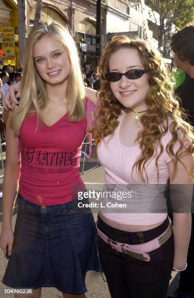 Sara Paxton and Scarlett Pomers during The Lizzie McGuire Movie - Premiere at The El Capitan Theater in Hollywood, California, United States.