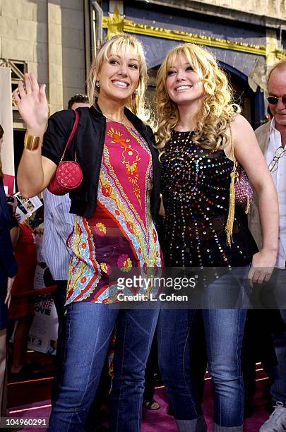 Haylie Duff and Hilary Duff during The Lizzie McGuire Movie - Premiere at The El Capitan Theater in Hollywood, California, United States.