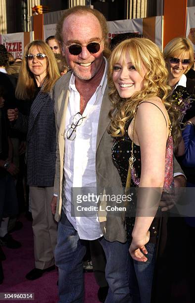 Stan Rogow, Executive Producer & Hilary Duff during The Lizzie McGuire Movie - Premiere at The El Capitan Theater in Hollywood, California, United...