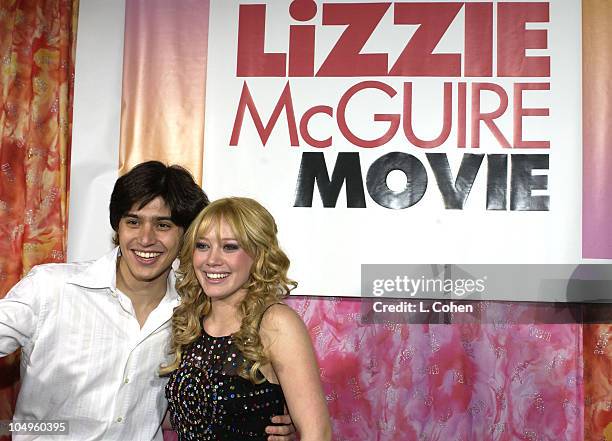 Yani Gellman and Hilary Duff during The Lizzie McGuire Movie - Premiere at The El Capitan Theater in Hollywood, California, United States.