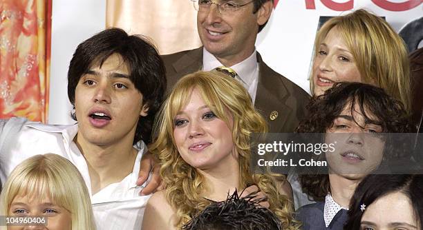 Yani Gellman, Hilary Duff and Adam Lamberg during The Lizzie McGuire Movie - Premiere at The El Capitan Theater in Hollywood, California, United...