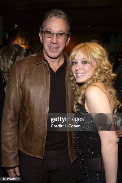 Tim Allen and Hilary Duff during The Lizzie McGuire Movie - Premiere at The El Capitan Theater in Hollywood, California, United States.