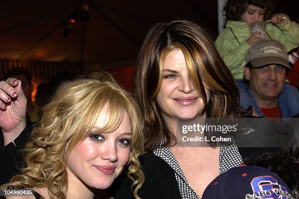 Hilary Duff and Kirstie Alley during The Lizzie McGuire Movie-Premiere After Party at The El Capitan Theater in Hollywood, CA, United States.