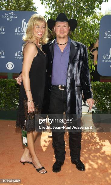 Tracy Lawrence and wife during 38th Annual Academy of Country Music Awards - Arrivals at Mandalay Bay Event Center in Las Vegas, Nevada, United...