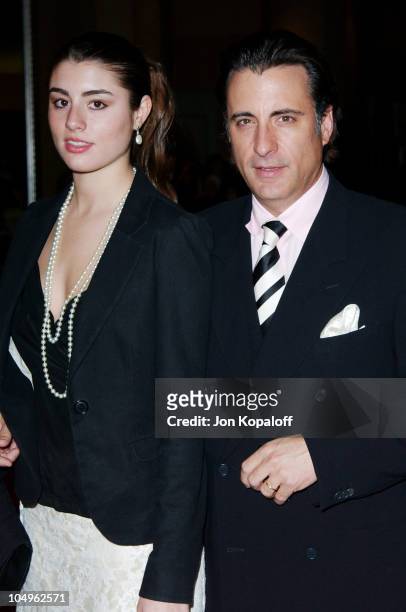 Andy Garcia & daughter during Hollywood Awards Gala Ceremony - Red Carpet Arrivals at The Beverly Hilton in Beverly Hills, California, United States.