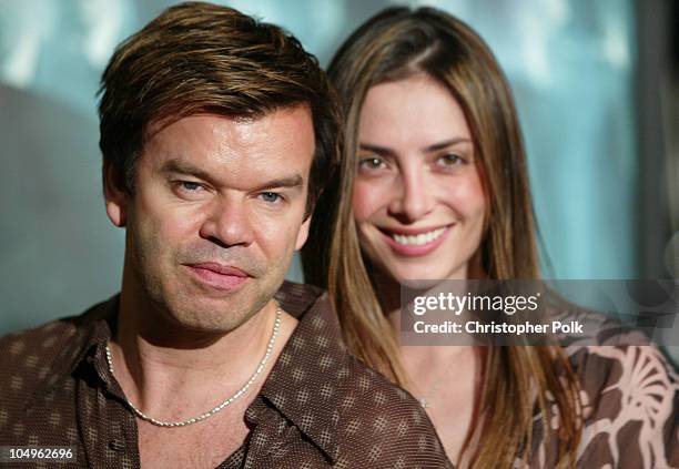 Paul Oakenfold and guest during "Matrix Revolutions" Los Angeles Premiere - Arrivals at Walt Disney Concert Hall in Los Angeles, California, United...