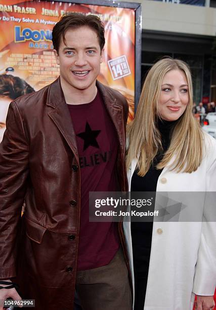 Brendan Fraser & wife Afton Smith during World Premiere of "Looney Tunes Back In Action" at Grauman's Chinese Theatre in Hollywood, California,...