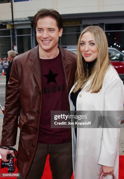 Brendan Fraser & wife Afton Smith during World Premiere of "Looney Tunes Back In Action" at Grauman's Chinese Theatre in Hollywood, California,...