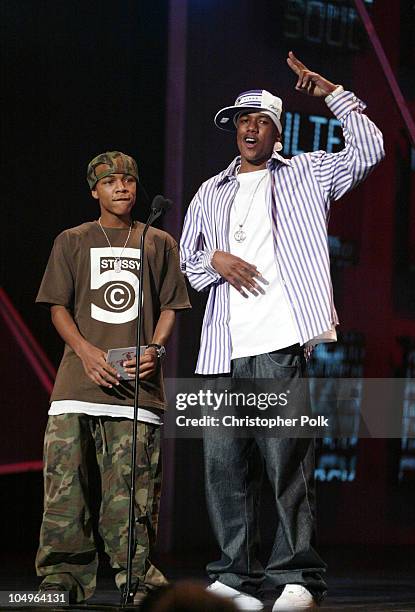 Bow Wow and Nick Cannon present the award for Favorite Female Hip Hop Artist