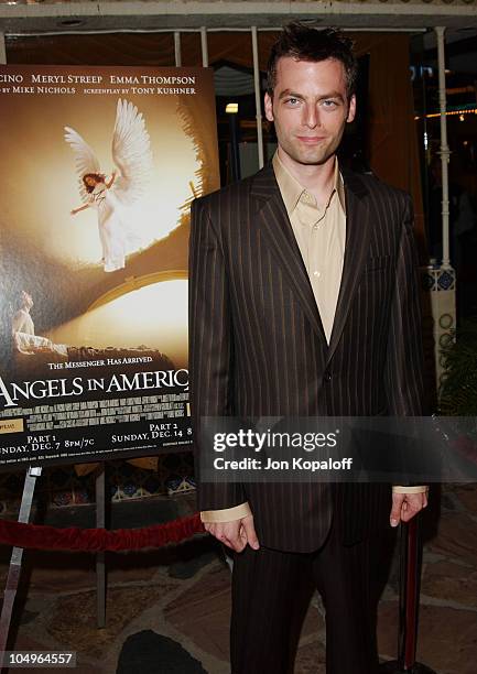 Justin Kirk during Los Angeles Premiere of HBO Films' "Angels In America" at Mann's Village Theatre in Westwood, California, United States.