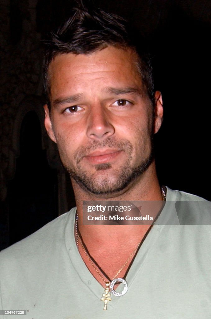 Ricky Martin during Ricky Martin Debuts His New Single at Spider Club ...