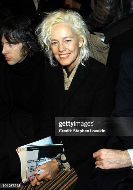 Ellen Von Unwerth during Olympus Fashion Week Fall 2004 - Marc By Marc Jacobs - Front Row at Lexington Avenue Armory in New York City, New York,...