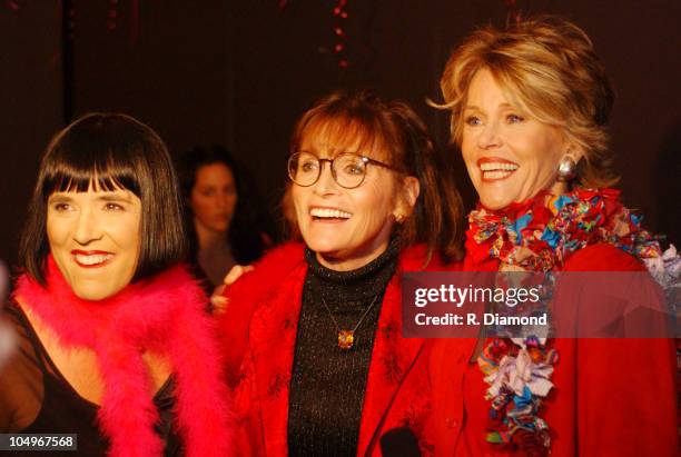 Eve Ensler, Margot Kidder and Jane Fonda during V-DAY Atlanta 2004 at The Coca-Cola Roxy Theatre in Atlanta, Georgia, United States.