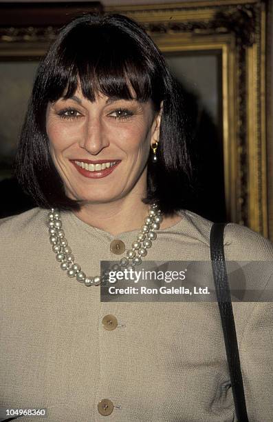 Anjelica Huston during Film Critics Association Awards at Bel Age Hotel in Los Angeles, California, United States.
