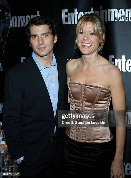 Julie Bowen and fiance Scott Phillips during Entertainment Weekly Hosts 10th Annual Viewing Party at Elaine's in New York City, New York, United...