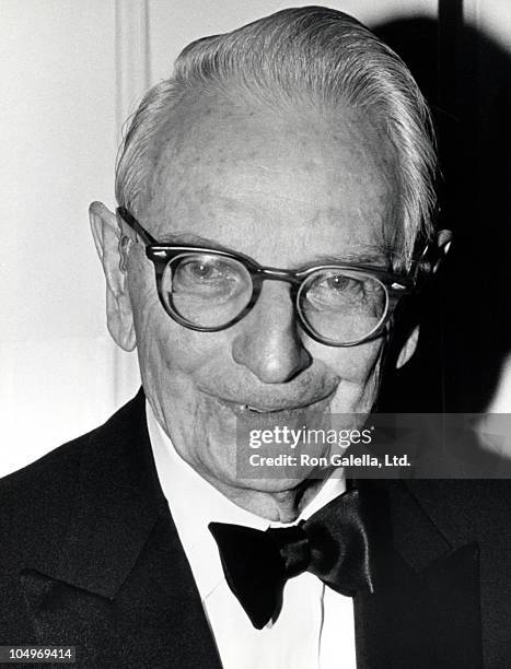 Laurance Rockefeller during Central Park Benefit at Plaza Hotel in New York City, New York, United States.