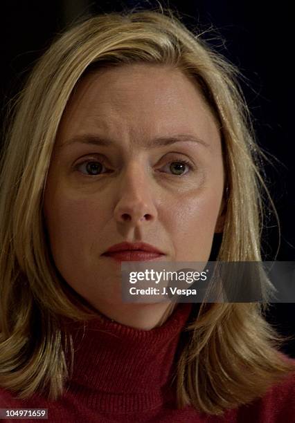 Hope Davis during Toronto 2001 - Hearts in Atlantis Press Conference at Press Conference in Toronto, Canada.